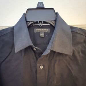 Banana Republic Mens Black Button-Up Shirt, S